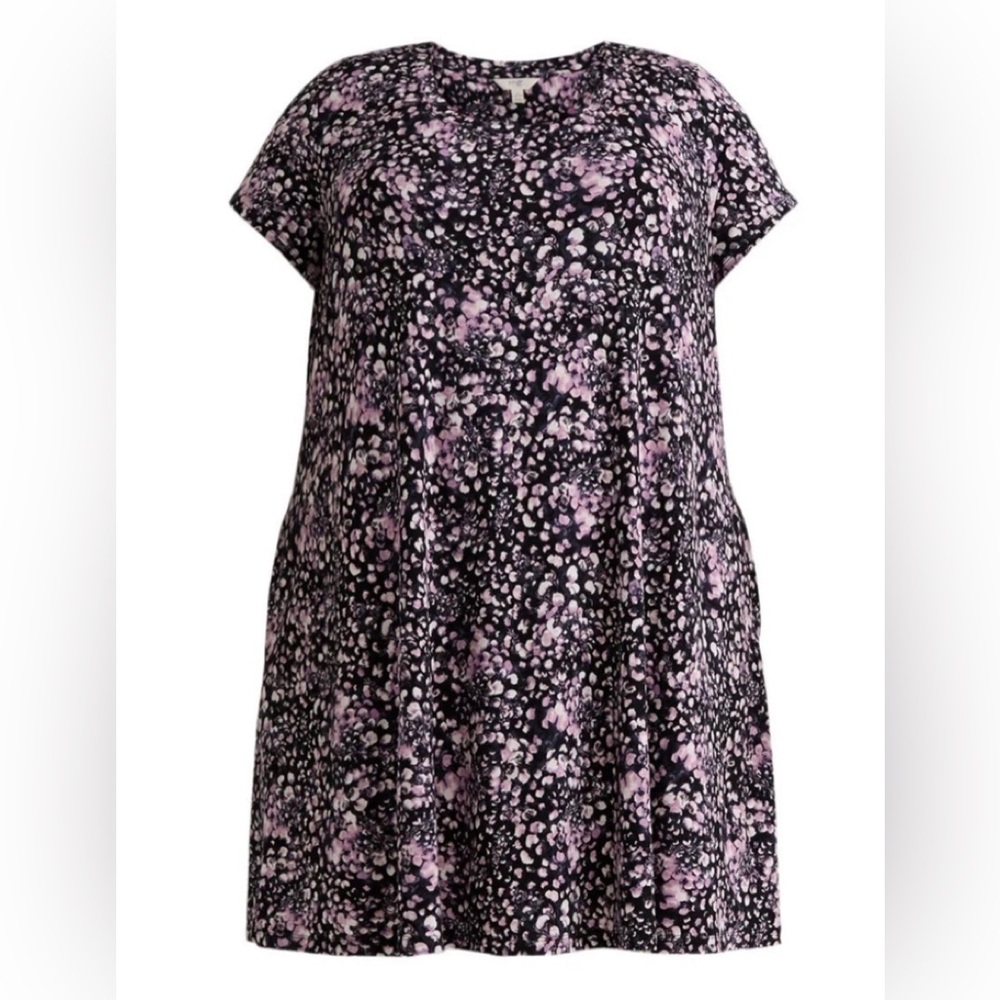 TERRA & SKY Womens Dress Size 0X 14W Swing Loose Style Pockets New